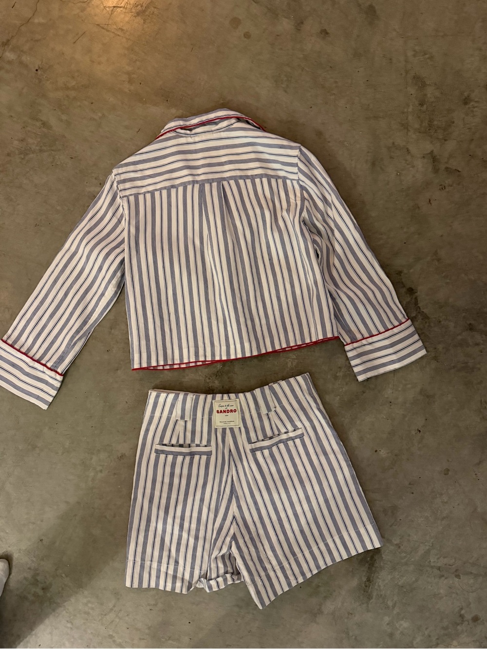 Sandro white and blue striped matching set - Picture 3 of 5